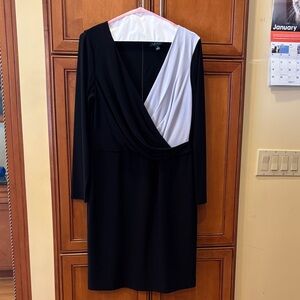Ralph Lauren Black and White Long Sleeve Dress